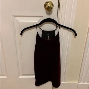 Burgundy Velvet Top